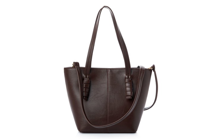 Vince Camuto Piedmont - Bolso de Hombro Marrón de Cuero de Polivinilo para Mujer, Elegante y Duradero, 30x14x23 cm